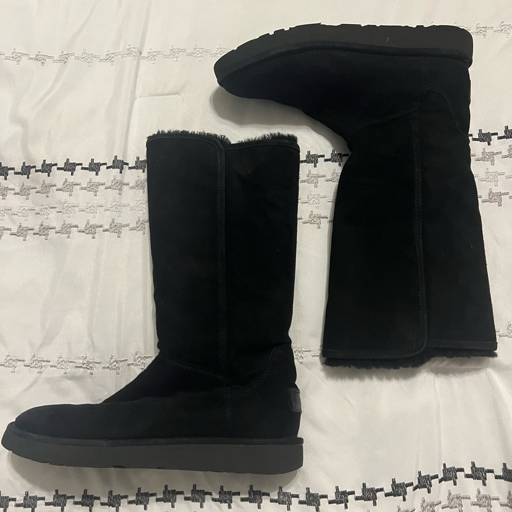 UGG CLASSIC TALL ABREE II NERO BLACK SUEDE Boot US 5